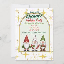 Hang with your Gnomies Holiday Party Invitation Kaart