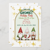 Hang with your Gnomies Holiday Party Invitation Kaart (Voorkant / Achterkant)