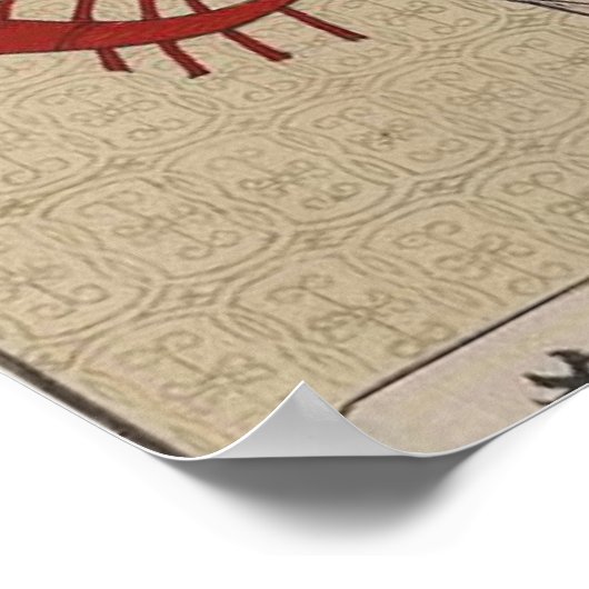 Hangakujo, Vrouw Samurai circa 1885 Poster (Hoek)