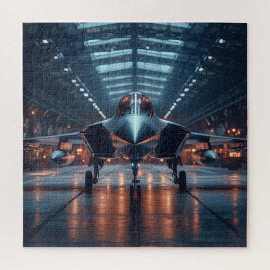 Hangar Jet at Dusk – Luchtvaartpuzzel Legpuzzel (Verticaal)