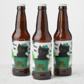 Hangbare Jack the Cat's St. Patrick's Day Bier Etiket (Flessen)