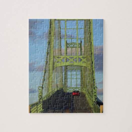 Hangbrug naar Little Deer Isle Legpuzzel (Verticaal)