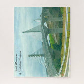 Hangbrug Waterford Ierland. Legpuzzel (Verticaal)