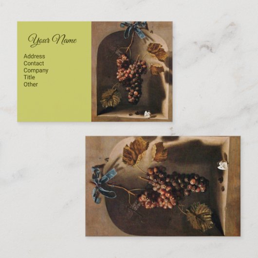 HANGED DRUIVEN Wijnbouw, Rustic Brown Green Visitekaartje (Voorkant / Achterkant)