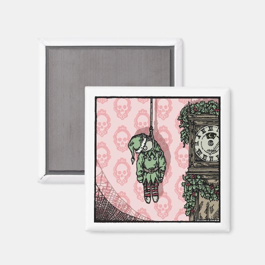 Hanged Elf Doll - Magnet Pop Gothic Holiday (Voorkant / Achterkant)
