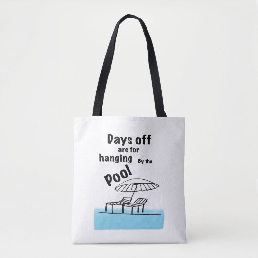Hangen bij het zwembad tote bag (Voorkant)