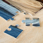 Hangen bundels van gekleurd garen legpuzzel (Zijkant)