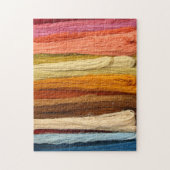 Hangen bundels van gekleurd garen legpuzzel (Verticaal)