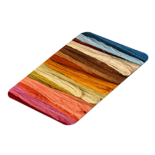 Hangen bundels van gekleurd garen magneet (Linkerzijde)