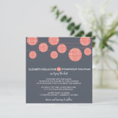 Hangen Chinese Papierlampions Weddenschap Kaart (Staand voorkant)