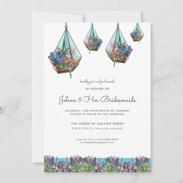 Hangen Geometric Terrarium | Bridesmaid Brunch (Voorkant)