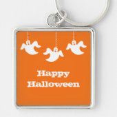 Hangen Ghosts Premium-Sleutelhanger, Oranje Sleutelhanger (Voorkant)