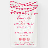 Hangen Hartjes Bruiloft Bruidsshower Welkom Spandoek (Verticaal)