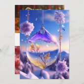 Hangen in de winter: Icy Magic Wedding Invitation Kaart (Voorkant / Achterkant)