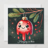 Hangen in het Tree ornament Feestdagenkaart (Voorkant)