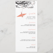 Hangen koraalpapierkraan op vertakking Aziatische  Menu (Voorkant)