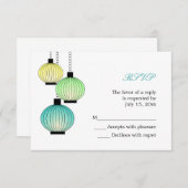 Hangen Lantaarns RSVP-kaarten RSVP Kaartje (Voorkant / Achterkant)