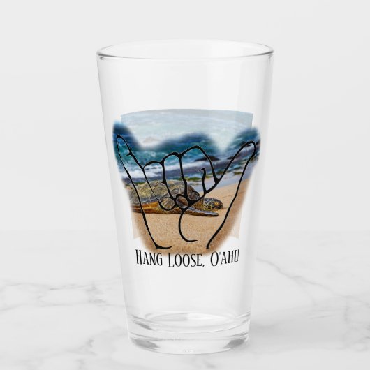 Hangen, losse Zee, bier Glas (Voorkant)