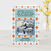 Hangen met de juiste mensen verjaardag kaart (Gele Bloem)