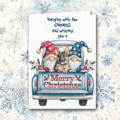 Hangen met Gnomies Duitse Herder Kerstmis Feestdagen Kaart