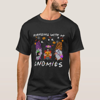 Hangen met Gnomies Gnome Witch Pumpkin Halloween T-shirt