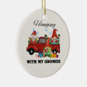 Hangen met mijn gnomen keramisch ornament (Rechts)