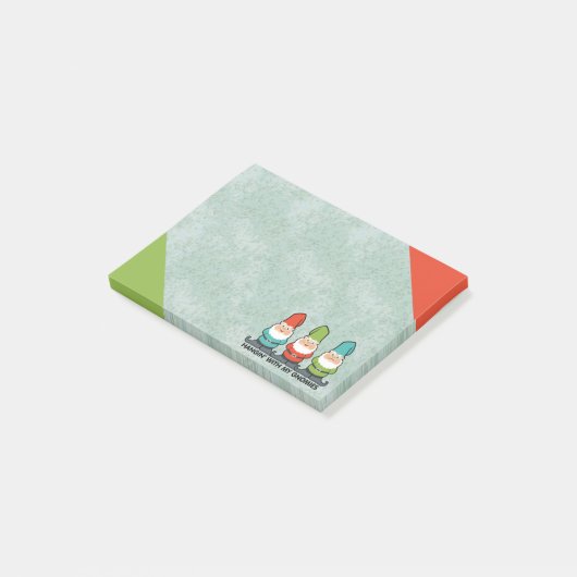 Hangen met mijn gnomen post-it® notes (Schuin)