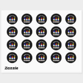 Hangen met mijn gnomen ronde sticker (Vel)
