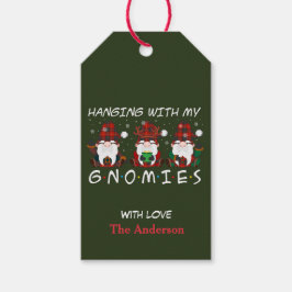 Hangen met mijn Gnomies Gepersonaliseerde Kerstmis Cadeaulabel