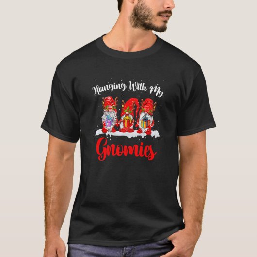 Hangen met mijn Gnomies Gnome Kerstmis Paja T-shirt (Voorkant)