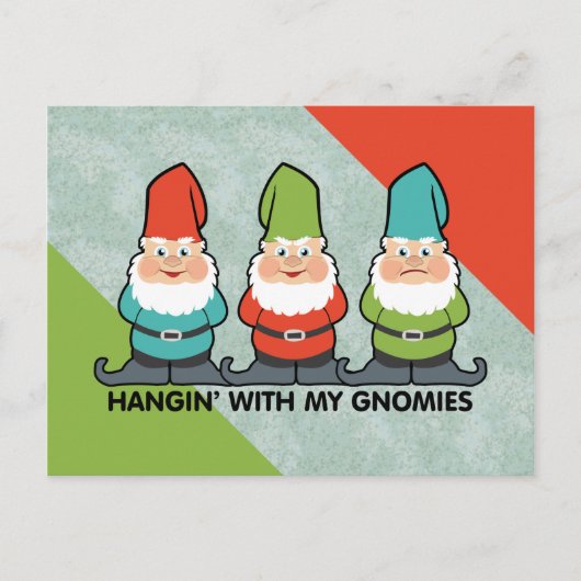 Hangen met mijn Gnomies Homies Briefkaart (Voorkant)