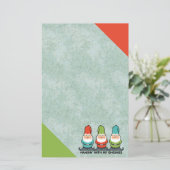 Hangen met mijn Gnomies Homies Briefpapier (Staand voorkant)