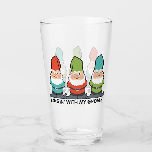 Hangen met mijn Gnomies Homies Drink glas (Achterkant)