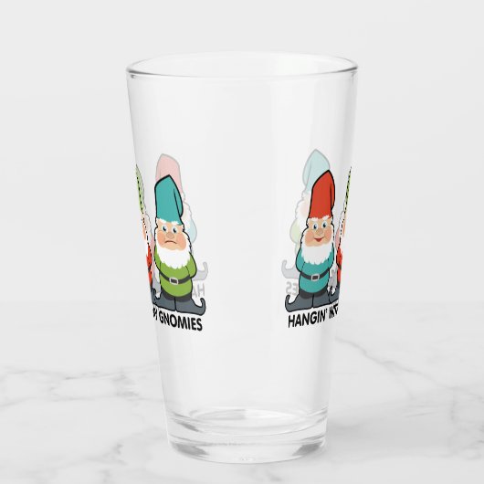 Hangen met mijn Gnomies Homies Drink glas (Links)