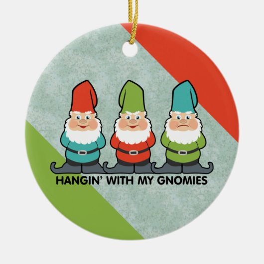 Hangen met mijn Gnomies Homies Keramisch Ornament (Voorkant)