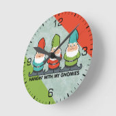 Hangen met mijn Gnomies Homies Ronde Klok (Hoek)