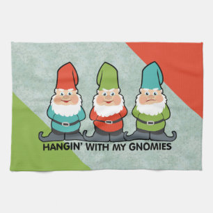Hangen met mijn Gnomies Homies Theedoek