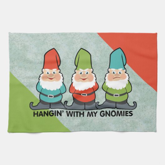 Hangen met mijn Gnomies Homies Theedoek (Horizontaal)