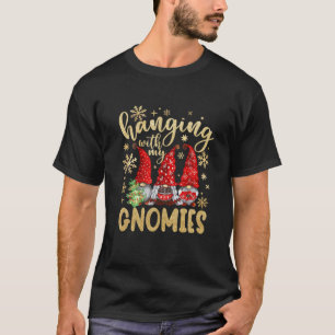 Hangen met mijn Gnomies Santa Gnome kerstpaja T-shirt