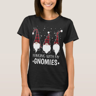 Hangen met mijn Gnomies Santa Gnome kerstpaja T-shirt