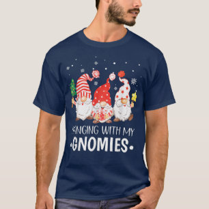 Hangen met mijn Gnomies Santa Gnome kerstpaja T-shirt