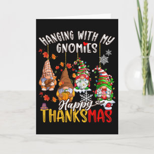 Hangen Met Mijn Kabouters Gelukkig Dankfeest Kerst Kaart