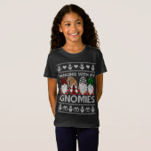 Hangen met mijn kerst-kutnomes van Gnomies T-shirt (Voorkant volledig)