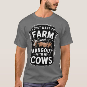 Hangen met mijn koeien boeren boer kudde t-shirt