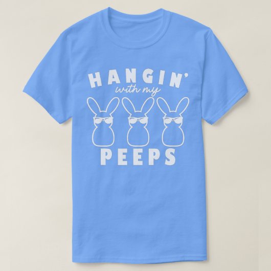 Hangen met mijn peps konijnenkostuum Easter D T-shirt (Design voorkant)