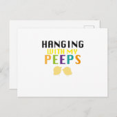 Hangen met mijn piepjes Grappig Pasen Feestdagenkaart (Voorkant / Achterkant)