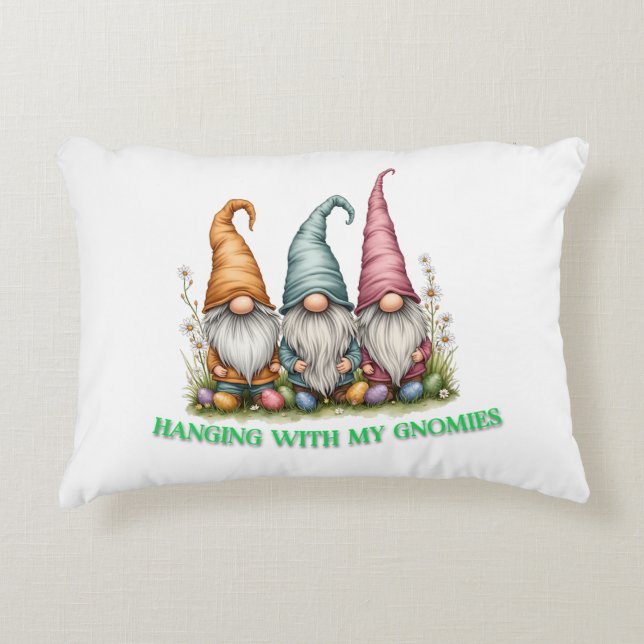 Hangen met My Gnomies Accent Pillow Accent Kussen (Voorkant)