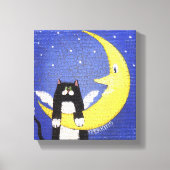 Hangen op de maan canvas afdruk (Voorkant)