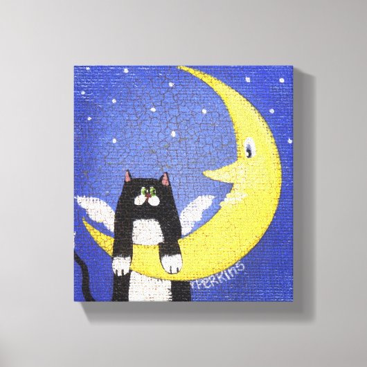 Hangen op de maan canvas afdruk (Voorkant)