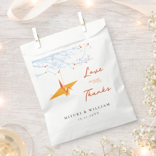 Hangen Oranje Origami Paper Crane Asian Wedding Bedankzakje (Geknipt)